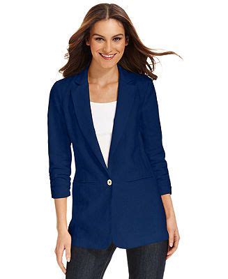 michael michael kors three quarter sleeve blue|Michael Kors Three Quarter Sleeve Jackets for Women .